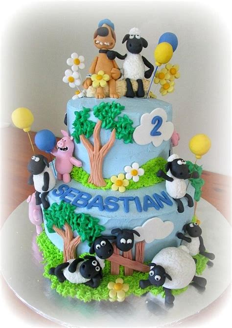 Shaun the Sheep Cake - Decorated Cake by gailb - CakesDecor