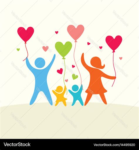 A happy family life Royalty Free Vector Image - VectorStock