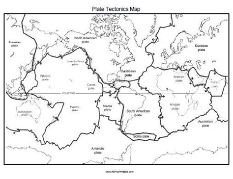 Tectonic Plates Map | Plate tectonics, Tectonic plates map, Earth and space science