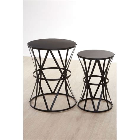 Avantis Cross Design Black Tables