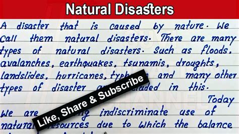 Write easy & short English essay on Natural Disasters | Simple English paragraph on Natural ...