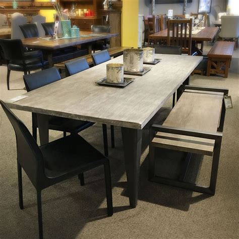 Rustic Modern Dining Table and Bench | Furniture Store | Bend, OR | NW Home Interiors