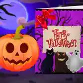 Happy Halloween Princess Card Designer - Free Online Games - play on unvgames