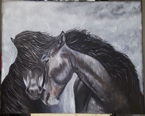 Horse Love | Acrylic painting canvas, Acrylic painting, Canvas painting