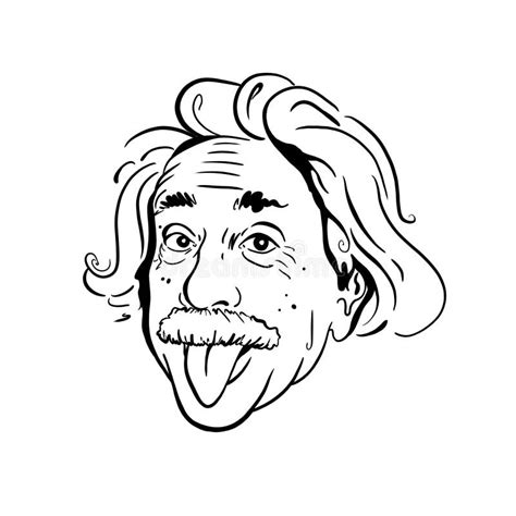 Albert Einstein Portrait Sketch. the Theoretical Physicist Who Developed the Theory of Editorial ...