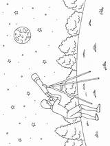 Telescope coloring pages sketch template