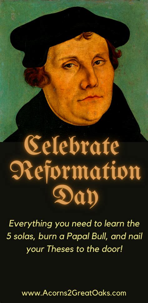 Acorns To Oaks, Papal Bull, Luther Rose, Reformation Day, 5 Solas, Pumpkin Contest, Grace Alone ...