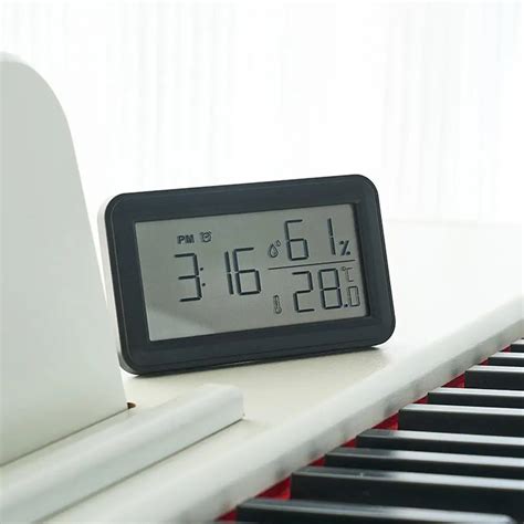 Digital Alarm Clock LCD Large Screen Time Date Display Temperature ...