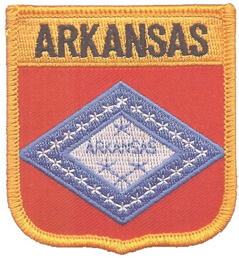 ARKANSAS medium flag shield uniform or souvenir embroidered patch