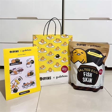 [LIMITED EDITION] Sanrio Gudetama x Irvins Salted Egg Fish Skin Chips ...