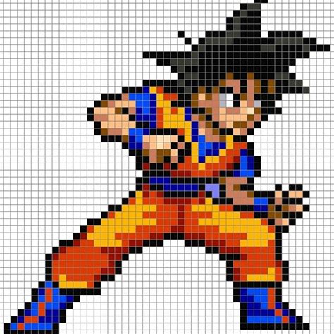 dessin pixel dbz - Les dessins et coloriage