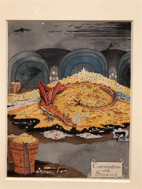 J. R. R. Tolkien’s Original Smaug Artwork at his exhibit in NYC Arte ...