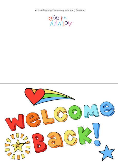 Welcome Back Card