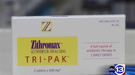 Azithromycin, aka Zithromax or Z-Pak, subject of heart warning issued by FDA | abc13.com