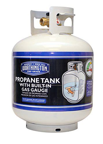 Worthington 336483 20-Pound Steel Propane Tank with Bulletin Gas Gauge