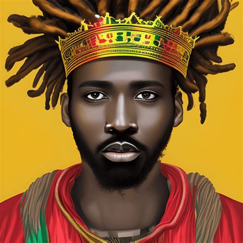 Vermelho Preto Verde Amarelo Ouro Coroa Africa Flag Colors Dreads Hair Man Black King Melanin ...