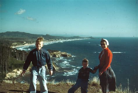 Along the Oregon Coast | David, Kent, and Mom, July 22, 1953… | Flickr