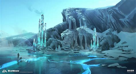 Ben Lo - Mass Effect Andromeda - Ice planet exploration sketches