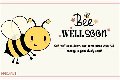 Bee Well Soon Greeting Card Online Free