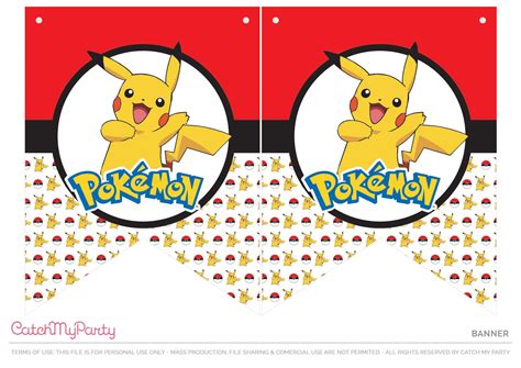 Printable Pokemon Birthday Banner - Printable Word Searches