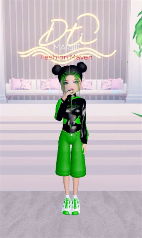 dress to impress - celebrity (billie eilish green roots) en 2024