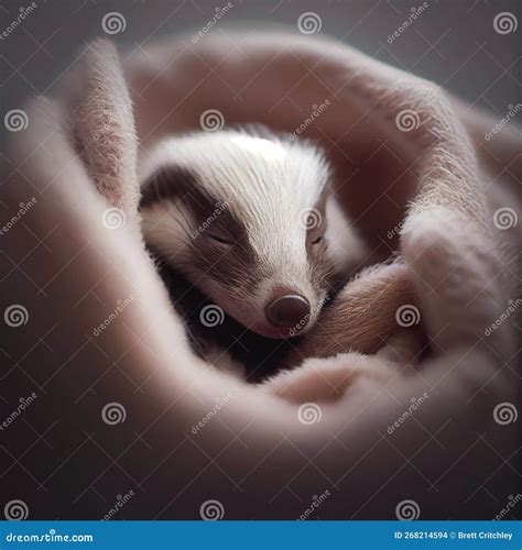 Baby badger stock illustration. Illustration of sleep - 268214594