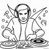 Dj Mixing Music Coloring Page 44403 35098 sketch template