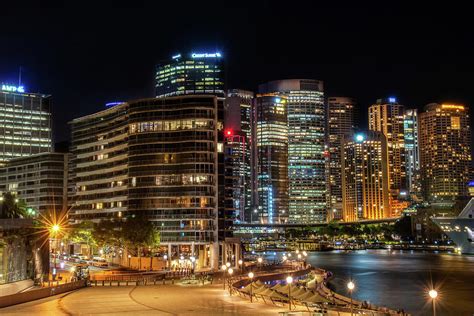 Circular Quay in Sydney at Night Photograph by Catherine Stolz - Pixels