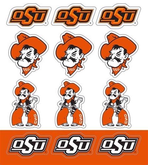 Oklahoma State Cowboys NCAA Team Logo Mini Decals - Dragon Sports