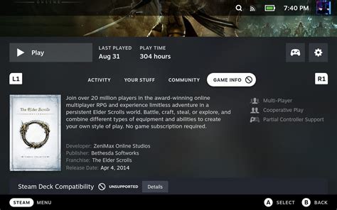 Steam Community :: Guide :: [OUTDATED] Steam Deck Elder Scrolls Online ...