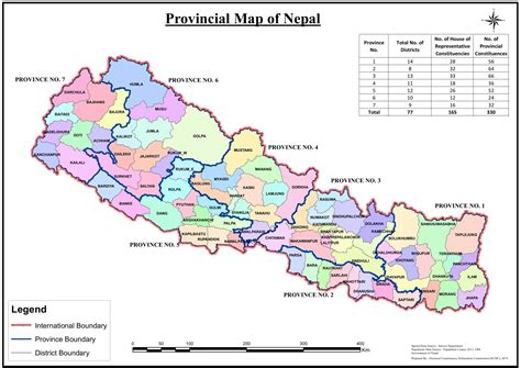 Map of Nepal with 77 Districts