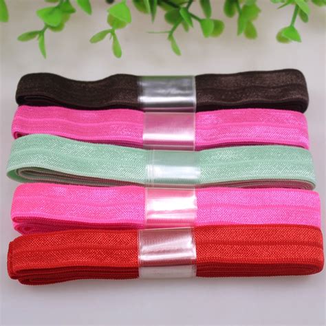 91colors 5/8" solid fold over elastic for DIY accessaries 10yards per ...