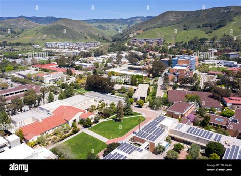 Aerial view above the campus of Cal Poly San Luis Obispo, California Stock Photo - Alamy