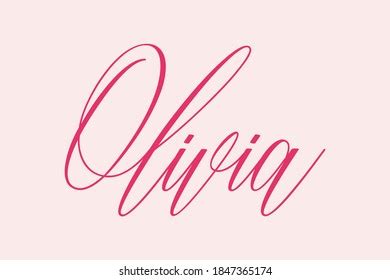 Olivia Female Name Cursive Calligraphy Text Stock Vector (Royalty Free ...