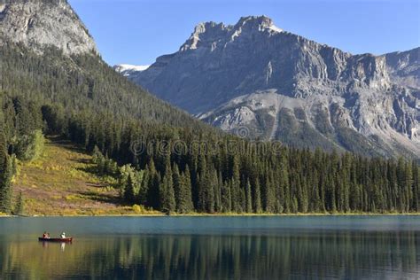 Emerald Lake in Banff, Alberta, West-Canada Stock Photo - Image of ...