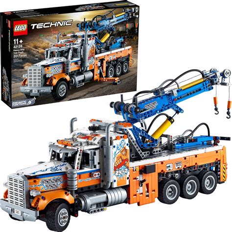 LEGO Technic Heavy-Duty Tow Truck 42128 with Crane Toy Model Building Set, Engineering for Kids ...