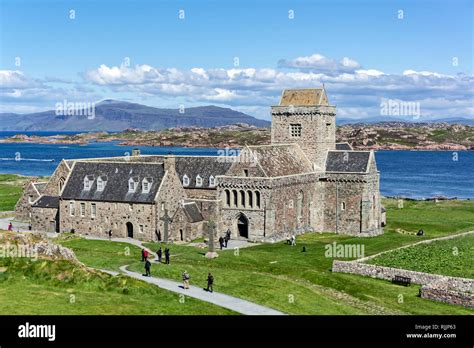 Historic Environment Scotland Iona Abbey on Isle of Iona in the inner ...