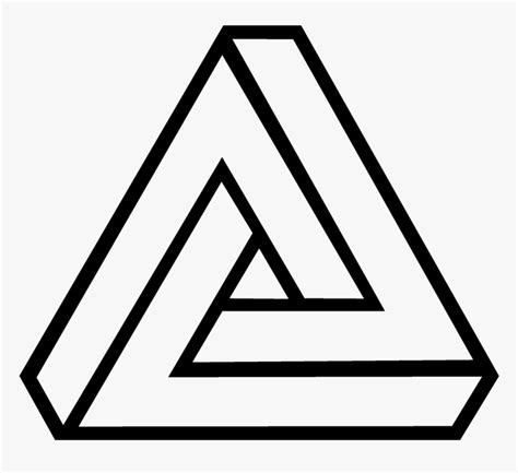 Funny Easy Easy Optical Illusions To Draw For Kids - Penrose Triangle Png, Transparent Png ...