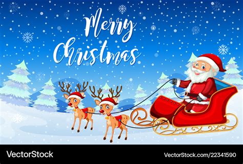 Santa claus on sleigh Royalty Free Vector Image