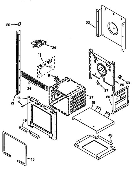 WHIRLPOOL 27" Electric Wall Oven Upper oven Parts | Model RBD275PDB6 ...