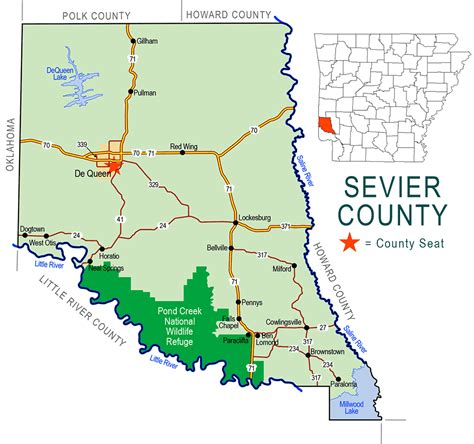 zz Sevier County Map - Encyclopedia of Arkansas