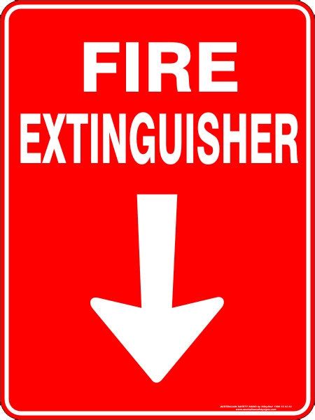 FIRE EXTINGUISHER ARROW DOWN – Australian Safety Signs