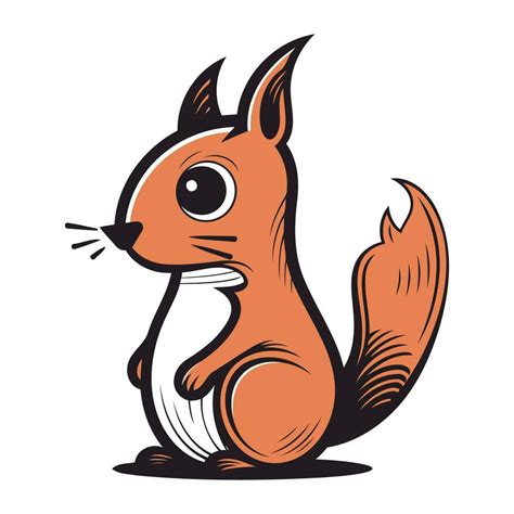 Squirrel. Vector illustration. Isolated on a white background. 33513422 ...