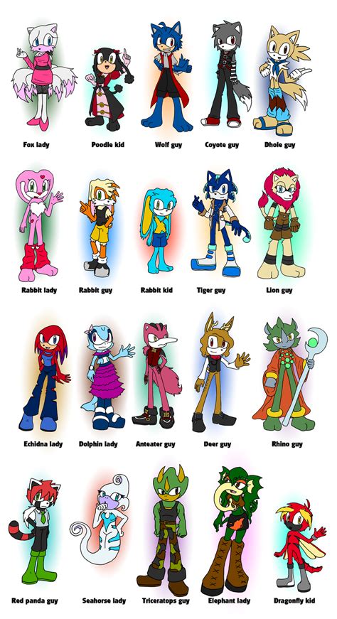 Sonic Characters 1 by kellllly on DeviantArt