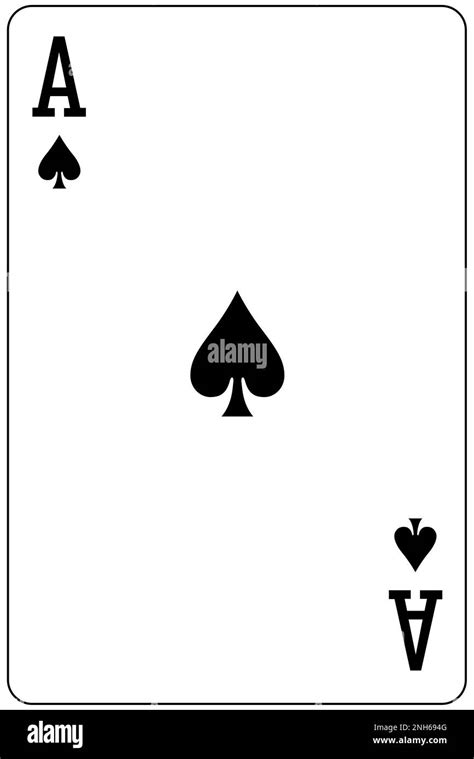 Ace of spades playing card Black and White Stock Photos & Images - Alamy