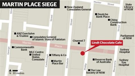 The Sydney Morning Herald on Twitter: "A map of the #SydneySiege location at Martin Place in ...