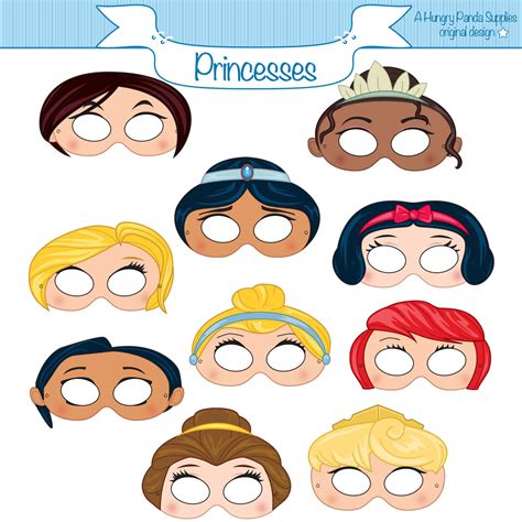 Princess Printable Mask Template