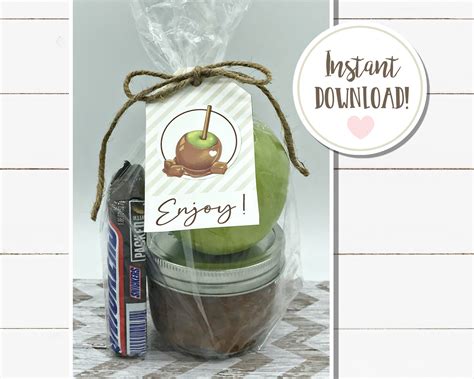 Caramel Apple Gift Tags DIGITAL DOWNLOAD | Etsy