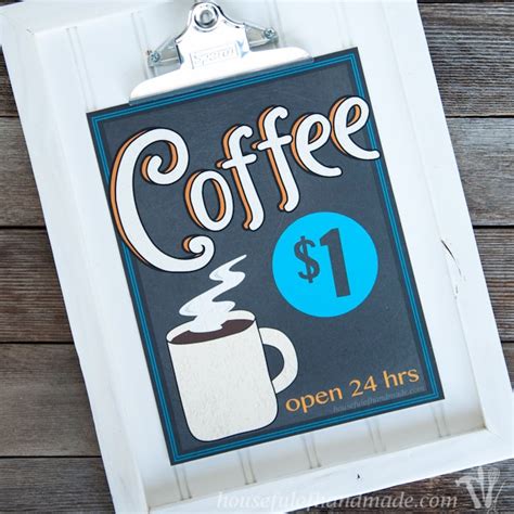 Printable Vintage Inspired Coffee Sign • Crafting my Home