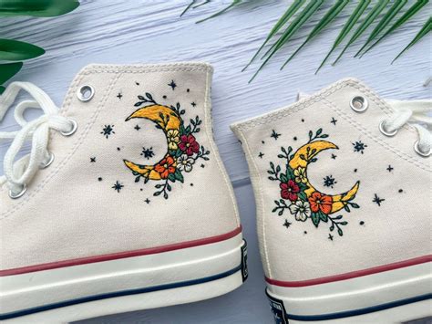 Converse High Tops Custom/ Converse Chuck Taylor 1970s Embroidery ...